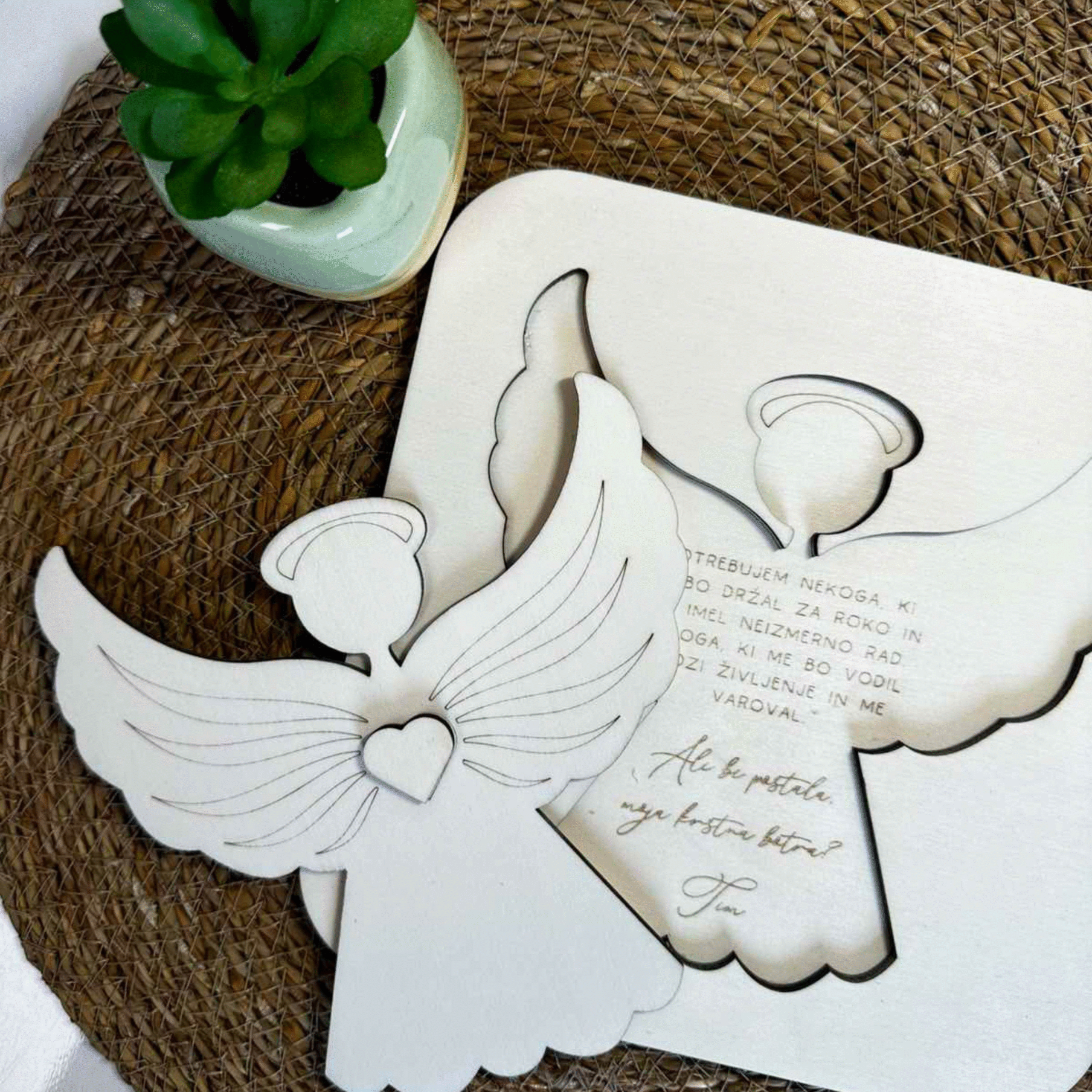 Lesena ploščica - Ali bi postal moj krstni boter?