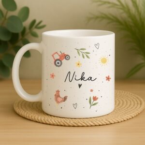 Personalizirana otroška skodelica – kmetija z imenom