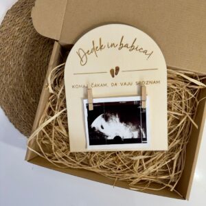 Lesena tablica za dedka in babico – oznanitvena tablica nosečnosti