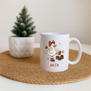 Božična skodelica z imenom – praznična račka