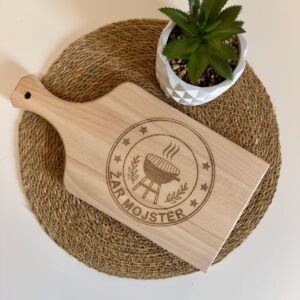 Lesena deska z gravuro – Žar Mojster | darilo za mojstre žara